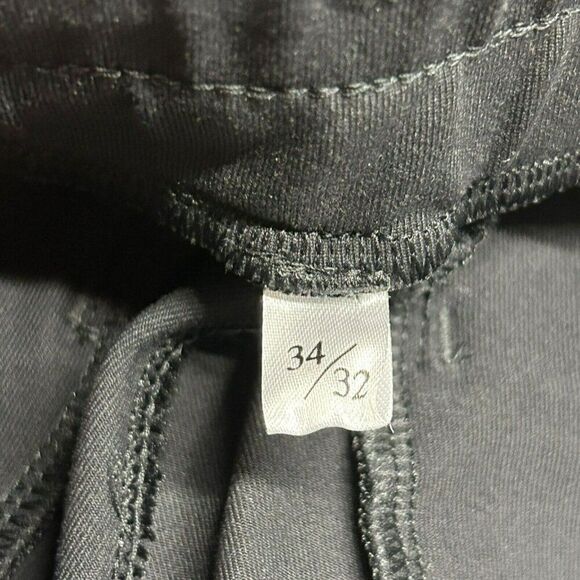 Public Rec Black Athletic Stretch Pants 34/30 Straight Active Wear drawstring - Picture 3 of 13